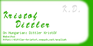 kristof dittler business card